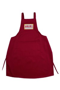 網上下單訂做紅色圍裙  H型圍裙設計 餐飲圍裙 繡花LOGO 圍裙供應商 豆品製作 GRS AP197